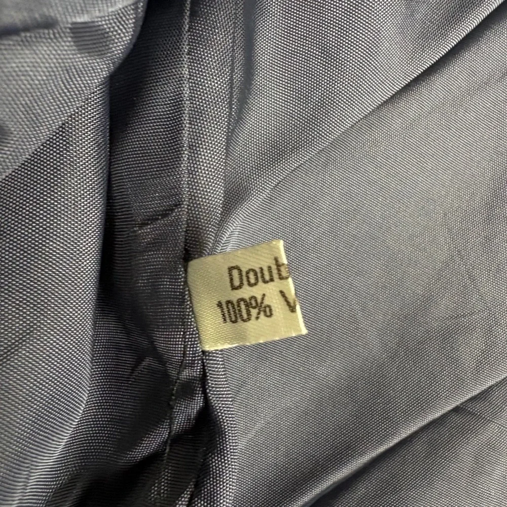 Dormeuil Vintage Mens Pinstripe Blazer Blue Wool Made in France Sport Coat 50